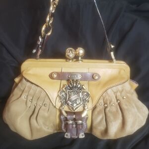 RAREST JUICY COUTURE LEATHER/ SUEDE SHOULDER BAG $500